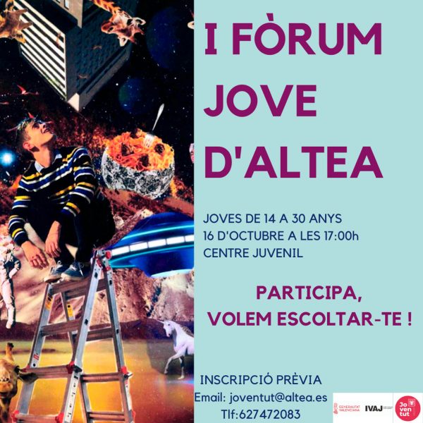 ALTEA ACOLLIRÀ EL SEU PRIMER «FÒRUM JOVE» DIRIGIT A JOVES ENTRE 14 I 30 ANYS
