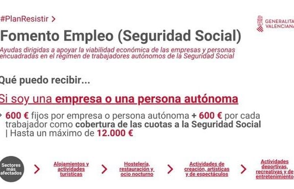 EL PLA RESISTEIX DONA AJUDES PER AL FOMENT DE L’OCUPACIÓ