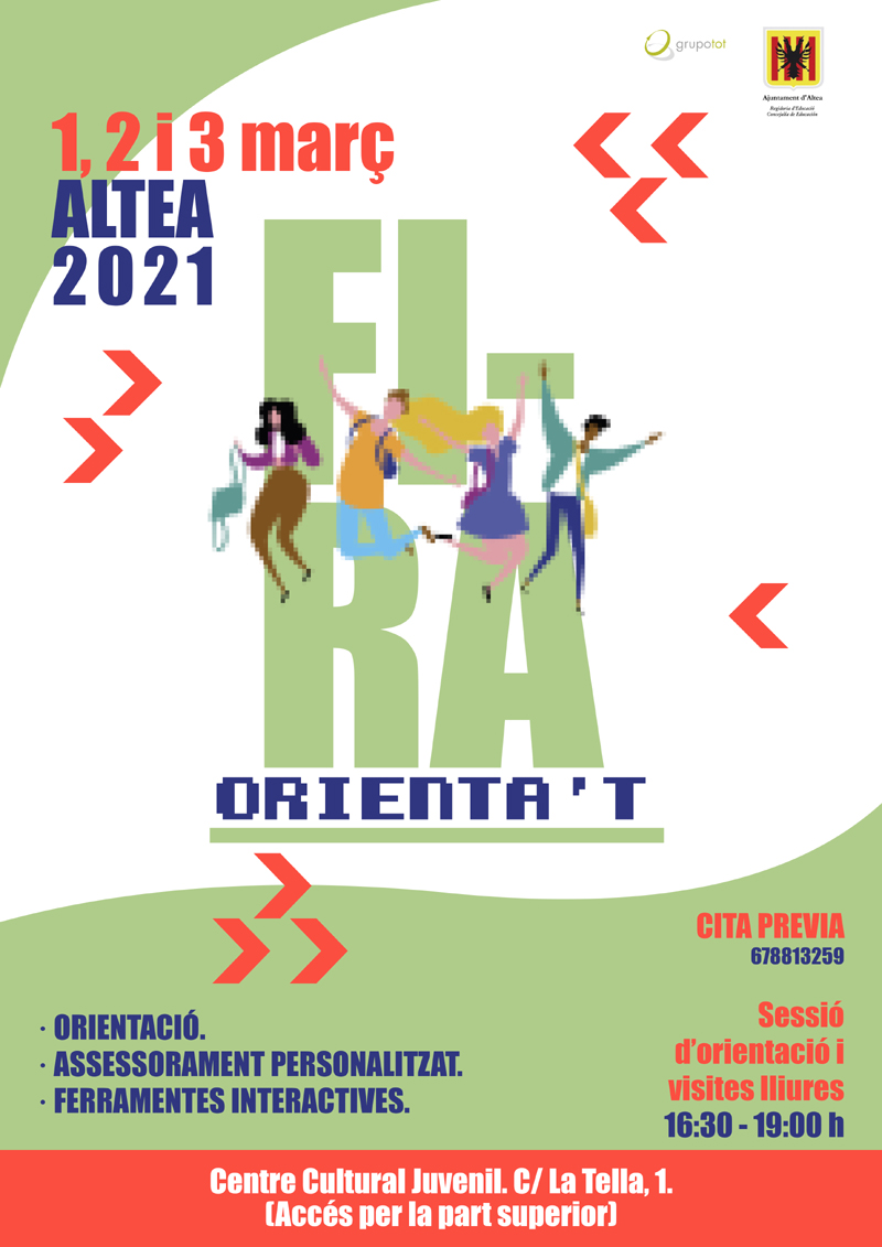 LA REGIDORIA D’EDUCACIÓ PRESENTA LA 4ª EDICIÓ DE LES JORNADES D’ORIENTACIÓ FORMATIVA “OTIENTA’T”