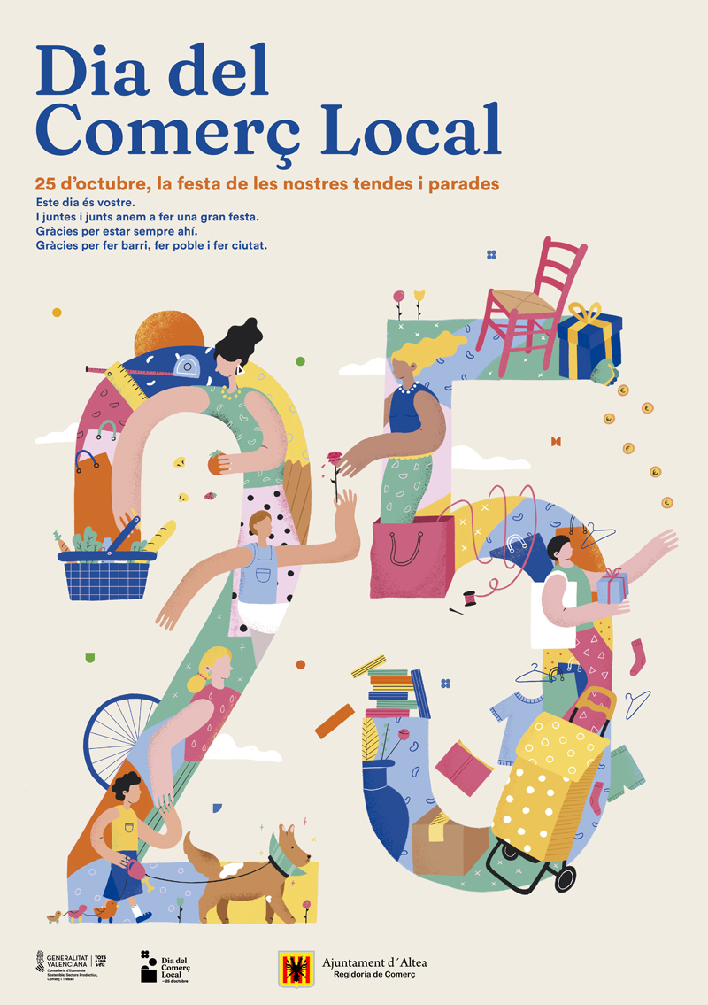 ALTEA CELEBRA EL 25 D’OCTUBRE EL «DIA DEL COMERÇ LOCAL» AMB UNA GRAN CAMPANYA ORGANITZADA DES DE LA REGIDORIA DE COMERÇ