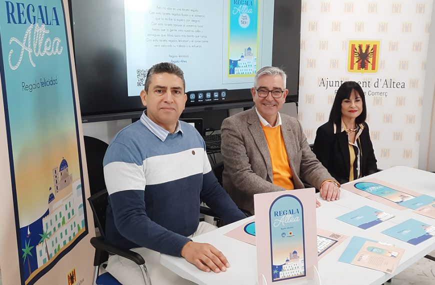 ALCEA i la regidoria de Comerç presenten la targeta “Regala Altea”